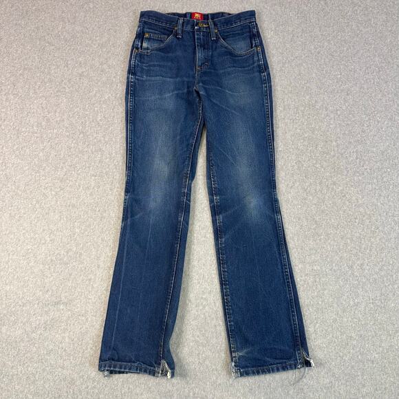 Wrangler Slim Fit Bootcut Jeans Men's 29X32 Dark Wash Mid Rise 100% Cotton Blue - Picture 1 of 8